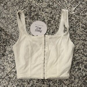 Princess Polly Bryleigh Corset Top White Size US 0 NWT